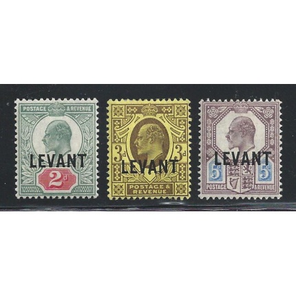 1905 BRITISH LEVANT - SG L4-L6-L8  3 valori  MLH/*