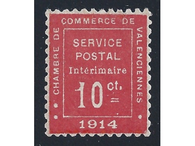 1914 FRANCIA - GUERRA n° 1 10 cent. vermiglio MNH/** Timbrino Hofinger LUSSO