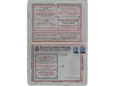 1922-23 REGNO, BLP n° 16+8 SU BUSTA SPECIALE NUOVA - COMPLETA