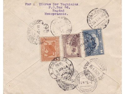 1924 IRAQ - Raccomandata commerciale per l'Italia