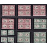 1924 SAN MARINO, Tasse n° 10/18 SERIE IN QUARTINA  MNH/**