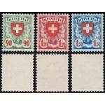 1924 SVIZZERA , n° 208b/210b  Stemmi MNH/**