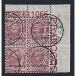 1925 OLTREGIUBA, n° 4 10 cent. rosa  QUARTINA USATA N° TAVOLA