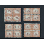 1927-28 SAN MARINO, Segnatasse n° 28/31, Francobolli nuovi - QUARTINA RARA