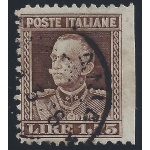 1927 Italia , n. 214g - 1,75 bruno , Usato non dentellato a destra