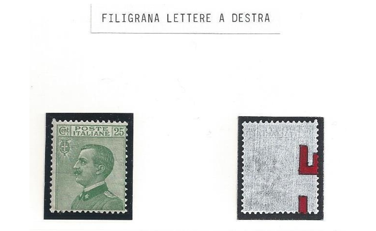 1927 REGNO, n° 219 25 cent. verde FILIGRANA LETTERE MNH/**