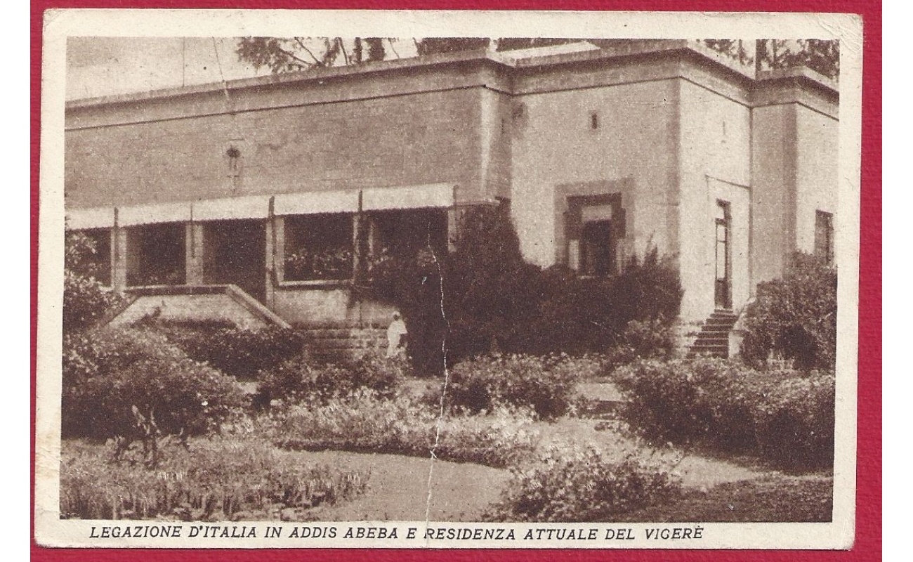 1935 ETIOPIA, Legazione di Italia cartolina affrancata con il 10 cent. n° 1
