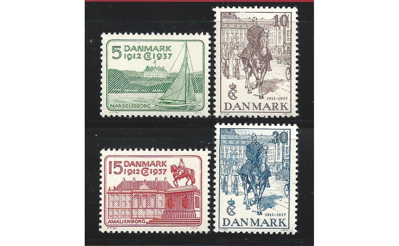 1937 Danimarca -  n°   249/252   4 valori  MNH/**