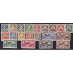 1938 TUNISIA/TUNISIE - Yvert n° 185/204  20 valori  MLH/*
