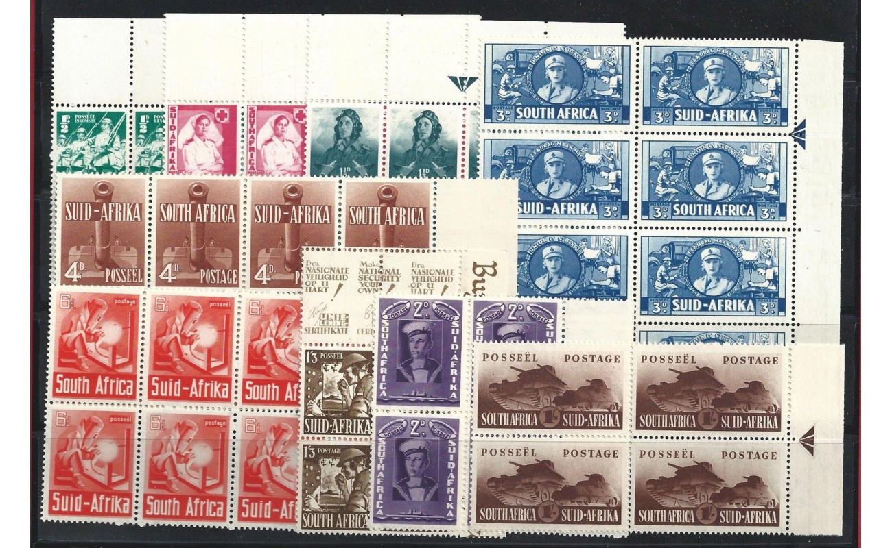 1941-46 SUDAFRICA  , SG n° 88/96  MNH/**  4 serie