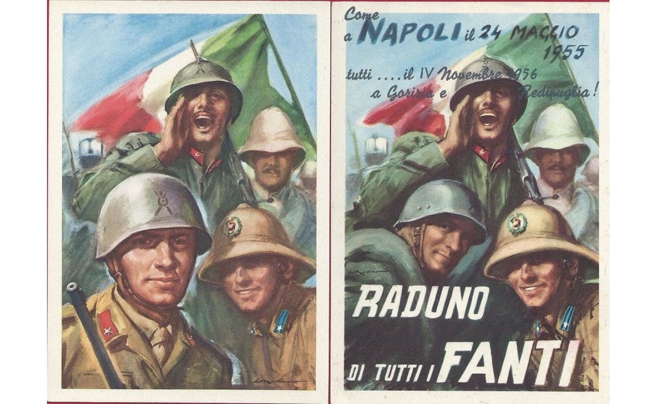 1945/56 Associazione Nazionale del Fante + Raduno di Napoli, NON VIAGGIATE