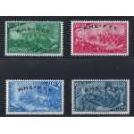 1948 TRIESTE A - Risorgimento varietà 'T' tagliata n° 21aa/26aa/27aa/29aa  MLH/* LINGUELLATI