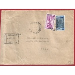 1952 n° 644 + n° 690 su lettera Raccomandata per Roma