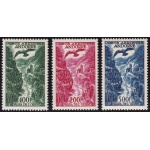 1955-57 ANDORRA FRANCESE,  PA n° 2/4  3 valori  MNH/**