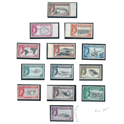1956-75 ASCENSION, Yvert n° 63/189 + 1 BF  Collezione MNH/** Totale € 550