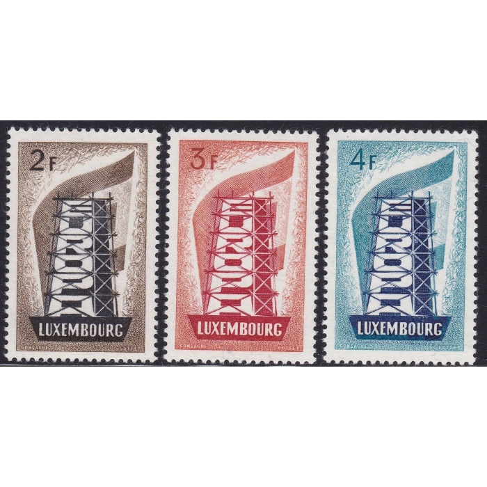 1956 LUSSEMBURGO   - n° 514/516 Europa  3 valori  MNH/**