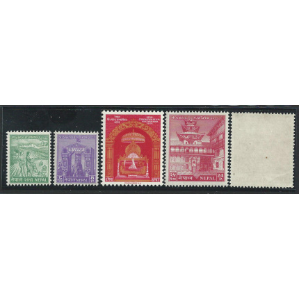 1956 NEPAL, SG n° 97/101  5 valori  MNH/**