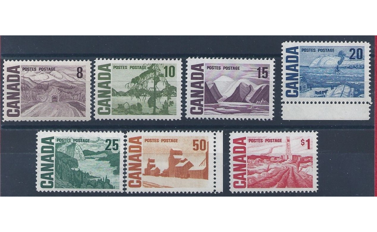 1967-72 CANADA - Yv. 383-389 Ordinaria 7 valori  MNH/**