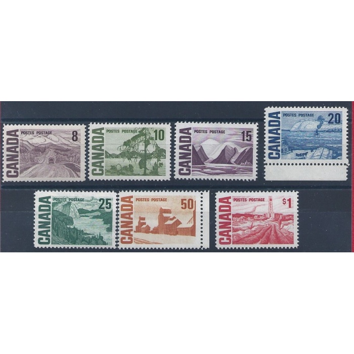 1967-72 CANADA - Yv. 383-389 Ordinaria 7 valori  MNH/**