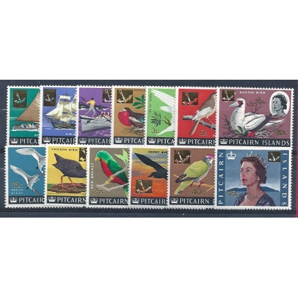 1967 Pitcairn Islands - Yvert 71/83 - Elisabetta e soggetti diversi - 13 valori MNH**