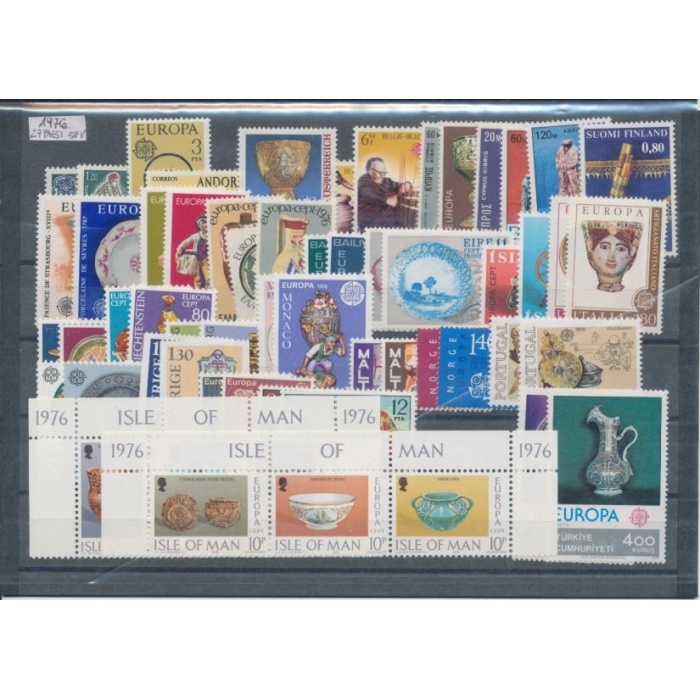 1976 EUROPA CEPT , annata completa , francobolli nuovi , 27 paesi 58 valori , MNH**