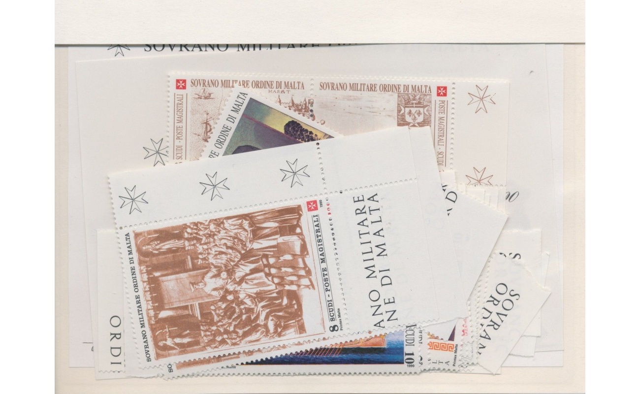 1990 Smom, Annata completa , francobolli nuovi ,  38 valori + 2 Foglietti - MNH**