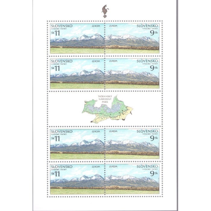 1999 EUROPA CEPT Slovacchia/Slovensko 1Minifoglio 4 cp "Parchi Naturali"  MNH**