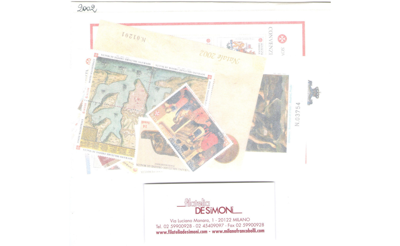 2002  Smom, francobolli nuovi, Annata completa 29 valori + 3 Foglietti - MNH**