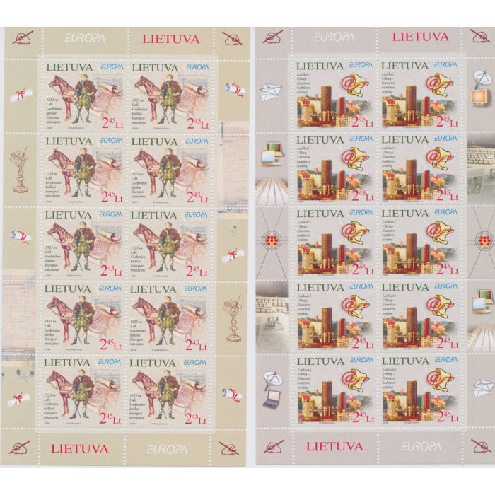 2008 EUROPA CEPT Lituania/Lietuva2 Minifogli "La Lettera MNH**