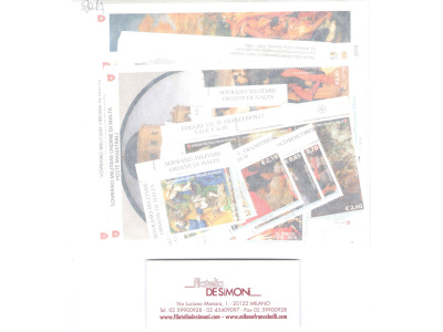 2014  Smom , francobolli nuovi, Annata completa 34 valori + 6 Foglietti - MNH**