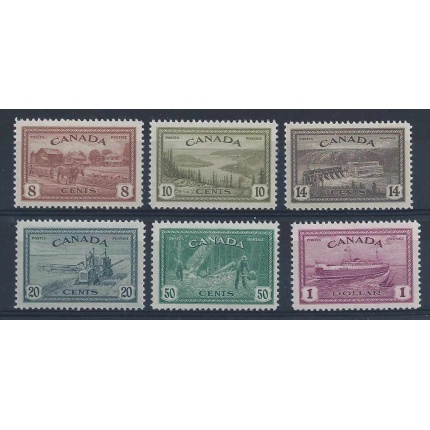 CANADA 1946 - Ritorno all'economia di pace YT 219-224 MNH **