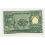 Cinquanta Lire "Italia Elmata"