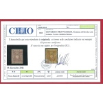 1860 TOSCANA, n° 17 1 cent. violetto bruno LINGUELLATO/* Certificato Cilio