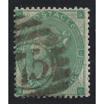 1862 GRAN BRETAGNA - n° 24  1sh. verde USATO