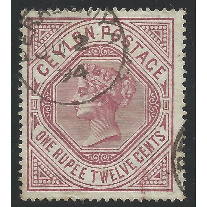 1887 CEYLON - SG n° 201  1r12 dull/rose   USED