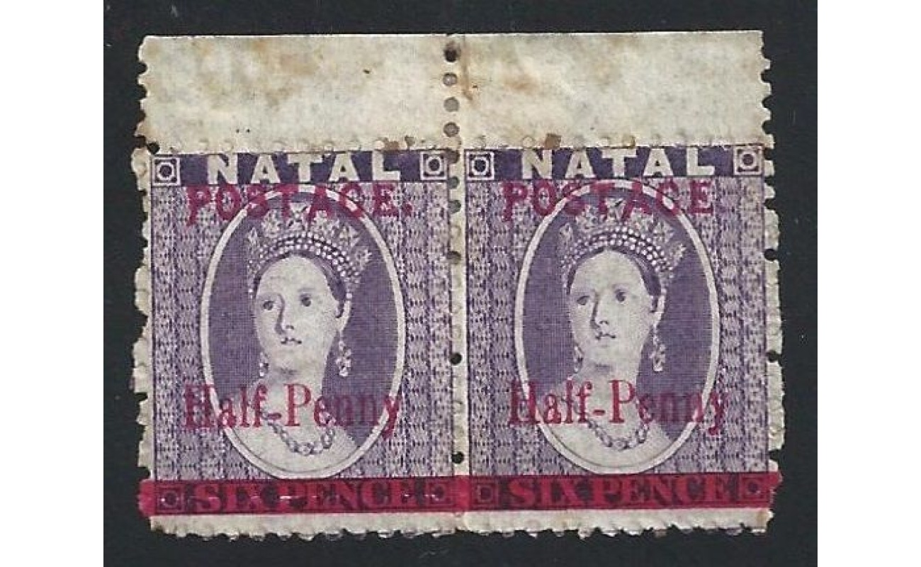 1895 NATAL - SG n° 114+114c  pair  MLH/*  VARIETA'