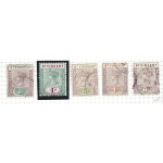 1899 ST. VINCENT - SG n° 67/70-71/73-74  5 valori USATI