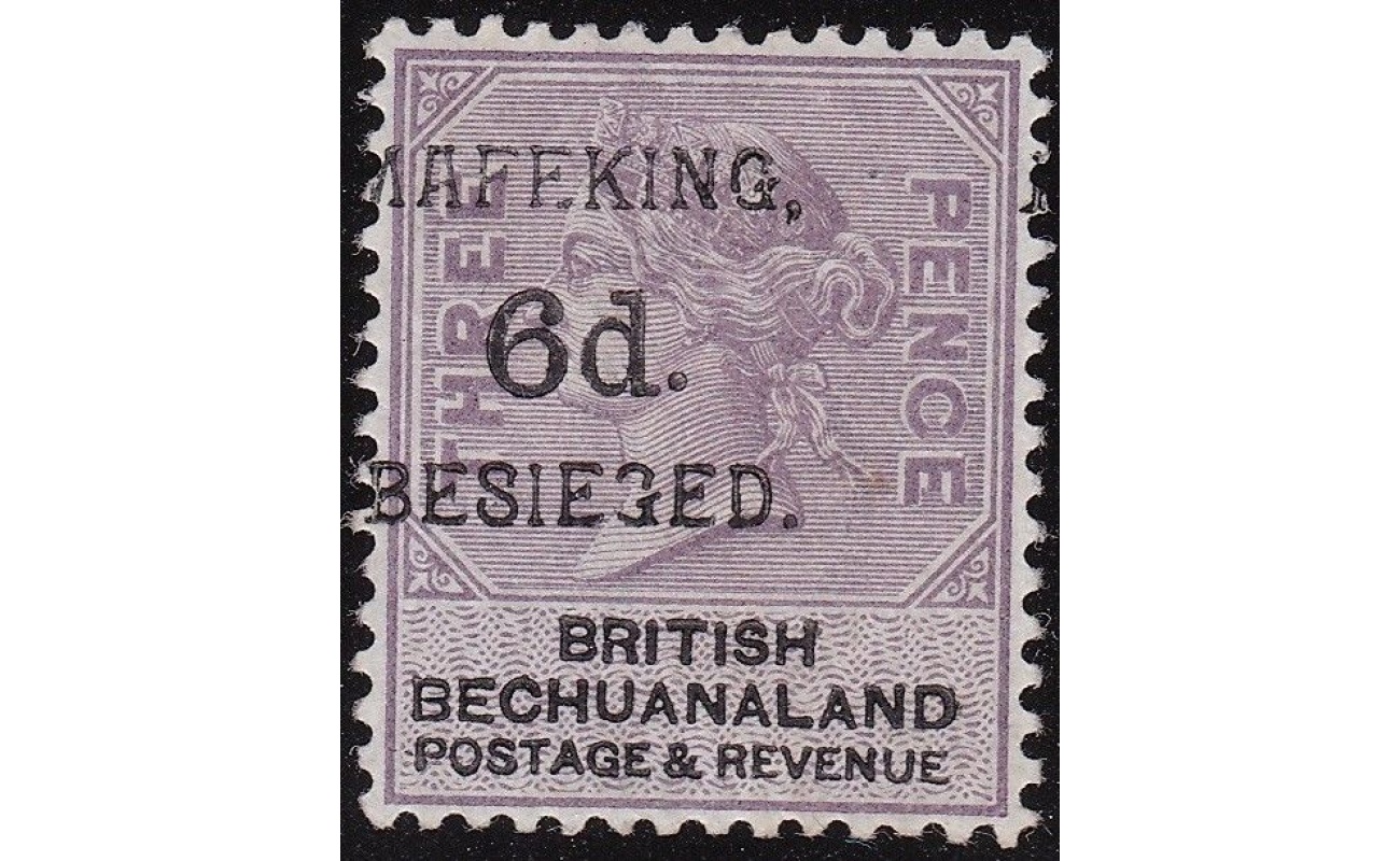 1900 SOUTH AFRICA - MAFEKING, Stanley Gibbons n. 10 - 6d. on 3d. lilac and black - MLH*