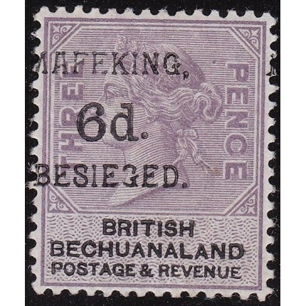 1900 SOUTH AFRICA - MAFEKING, Stanley Gibbons n. 10 - 6d. on 3d. lilac and black - MLH*