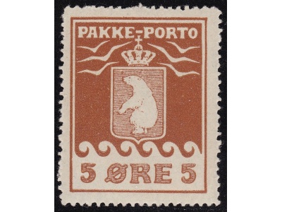 1916 GROENLANDIA , Pacchi Postali n. 6   MNH/**  Timbro Dr. Debo