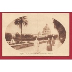 1917 ROMA, Benedetto XV° nei Giardini Vaticani  VIAGGIATA
