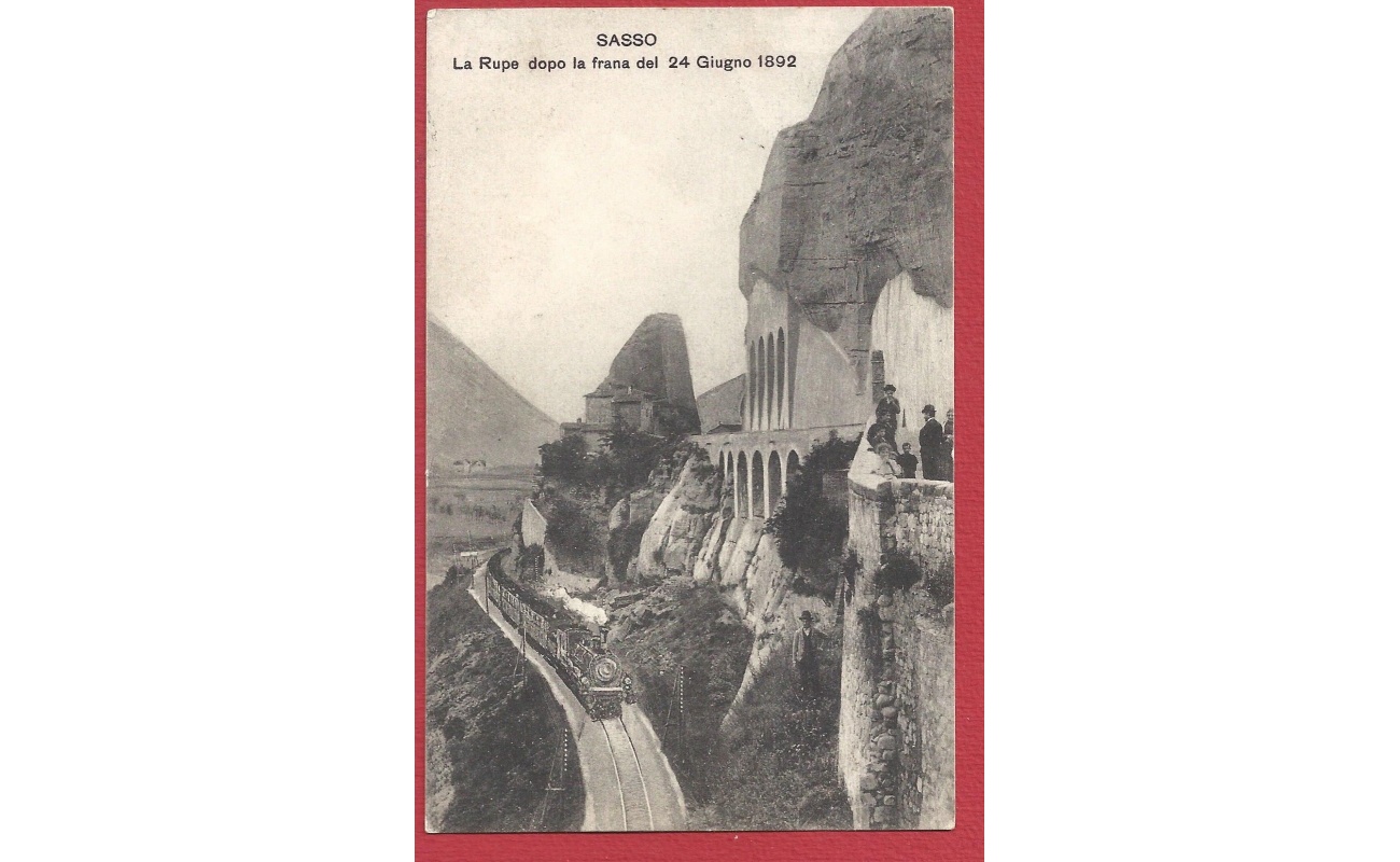 1917 SASSO, La Rupe dopo la frana del 24 giugno 1892 VIAGGIATA