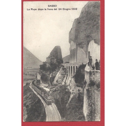 1917 SASSO, La Rupe dopo la frana del 24 giugno 1892 VIAGGIATA