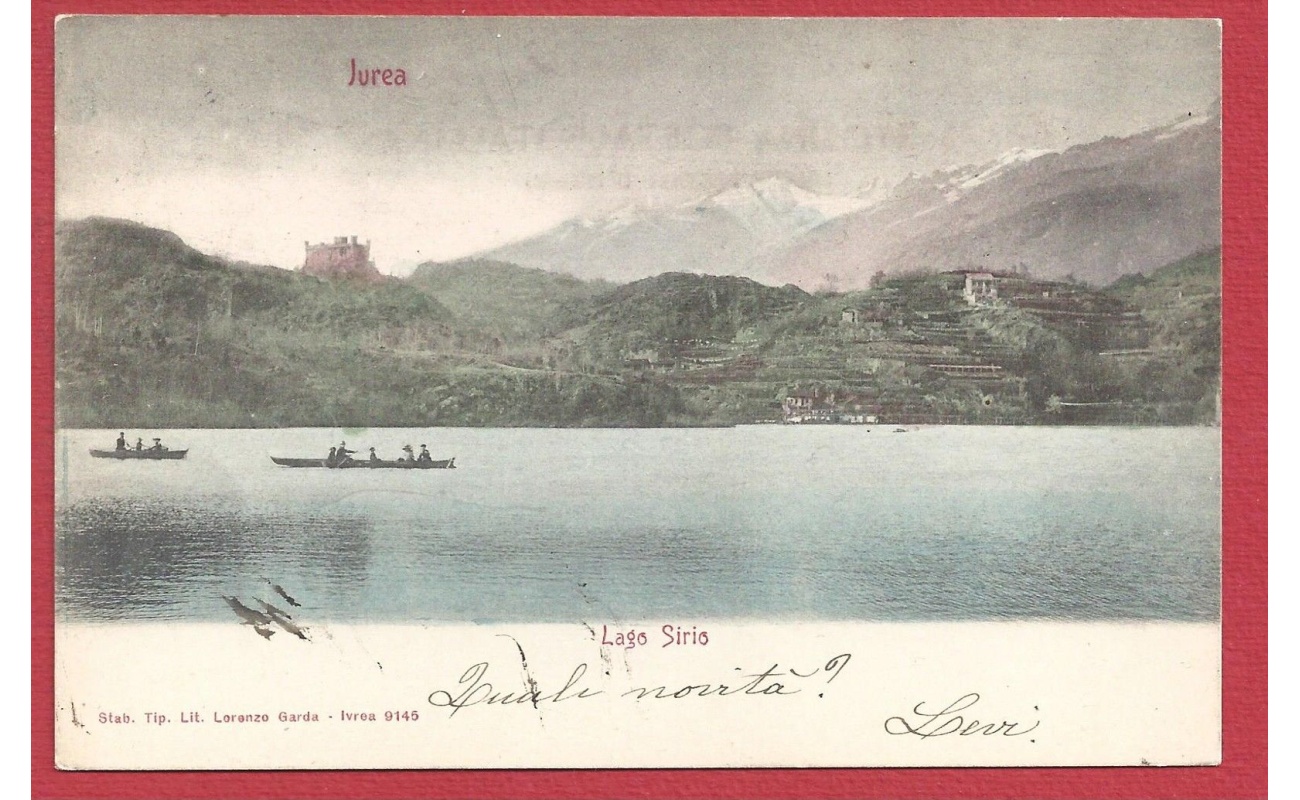 1918 IVREA, Lago Sirio VIAGGIATA