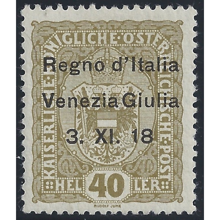 1918 VENEZIA GIULIA, n° 10k  MLH/*  VARIETA' Firmata A.Diena
