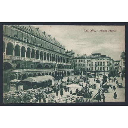 1920 PADOVA - Piazza Frutta NUOVA    INGIALLIMENTI AL VERSO