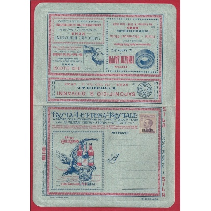 1922/23 REGNO, BLP n° 10  50 cent. violetto BUSTA SPECIALE NUOVA - COMPLETA