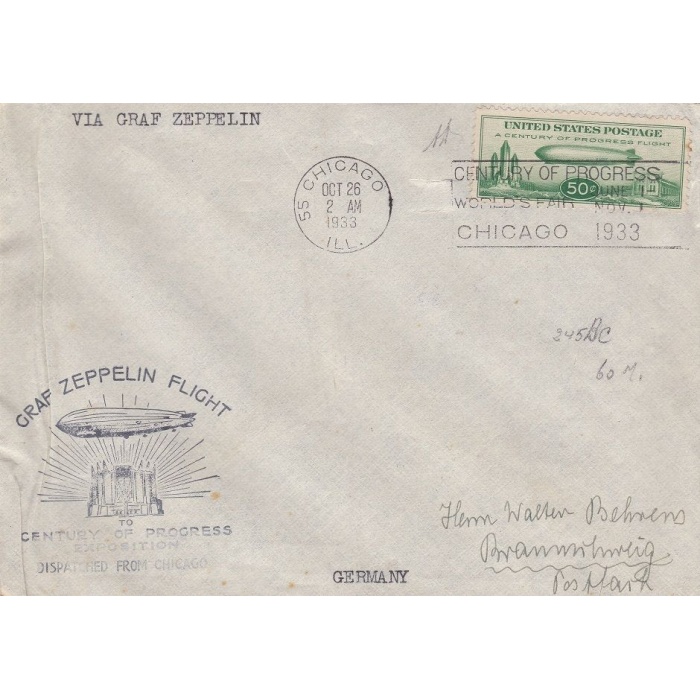 1933 STATI UNITI/USA, Amerikanische Post  Sieger 244 C Firma A. Diena