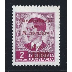 1942 MONTENEGRO, n° 52c , 2 din rosa lilla , soprastampa "M ntenegro"  MLH* RARO Sigla A.Diena e Raybaudi