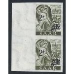 1947 SARRE  - n° 229 Y I U  coppia non dentellata  MNH/**